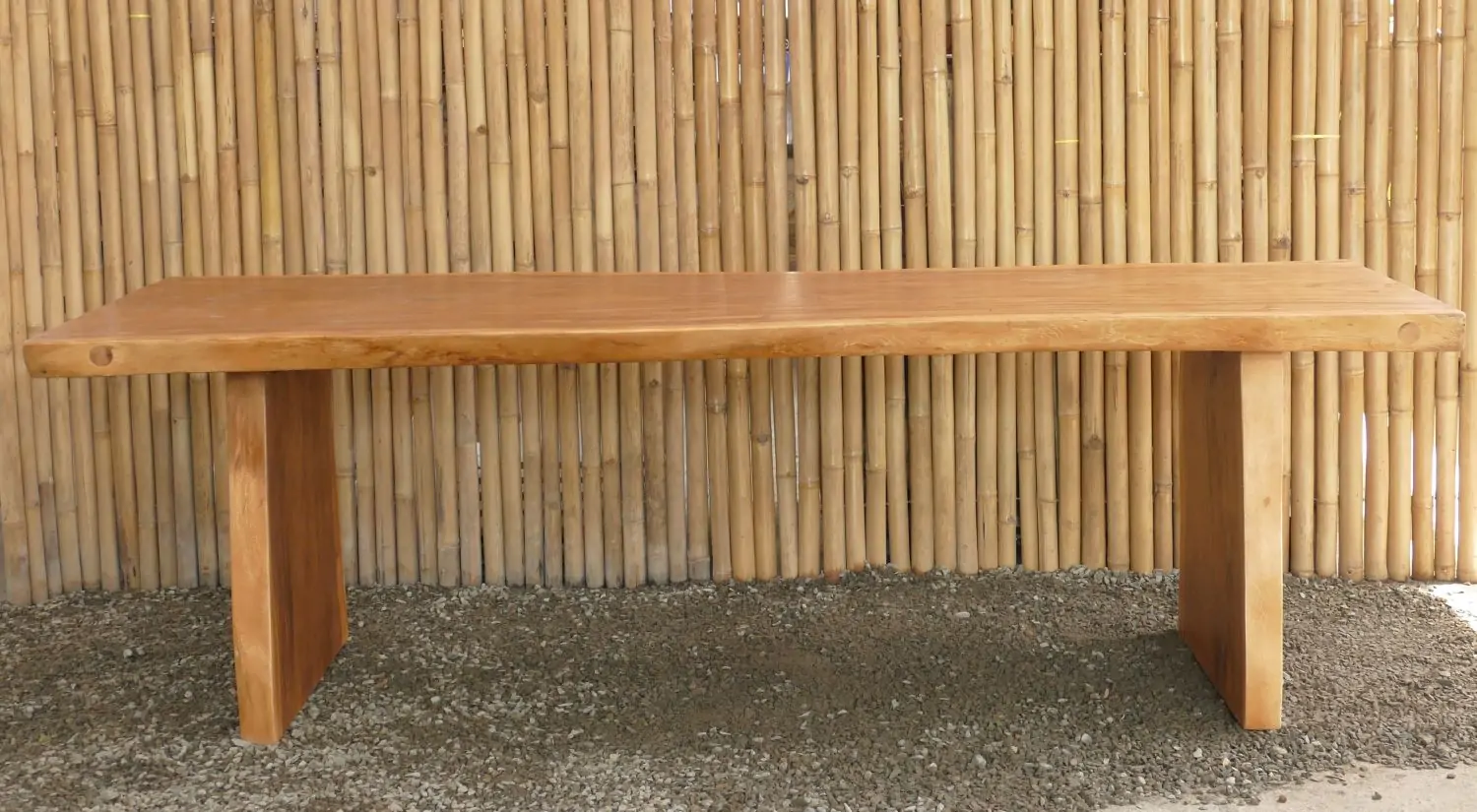  Product image 10 of the product “Natural Wood Table suar with wooden legs, 254.5.cm length, 95cm width, 78cm height. Table top 7cm thickness ”